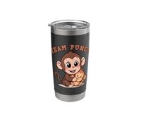 Team Punch Cute Baby Monkey Stuffed Squad Meme Fun Stainless Steel Insulated Tumbler