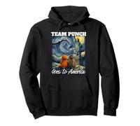 Team Punch Goes to America Viral Video Funny Punch Monkey Pullover Hoodie