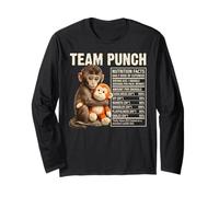 Team Punch Monkey Cute Baby Japan Nutrition Facts Long Sleeve T-Shirt