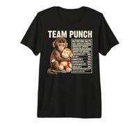 Team Punch Monkey Cute Baby Japan Nutrition Facts Premium T-Shirt