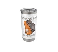 Team Punch Sad Monkey You are My Safe Place Stainless Steel Insulated Tumbler