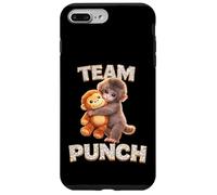 Team Punch Shirt Cute Baby Monkey with Plush Toy Case for iPhone 7 Plus/8 Plus