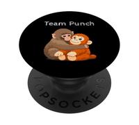 Team Punch The Monkey Sad Macaque Cute Baby PopSockets Adhesive PopGrip