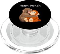 Team Punch The Monkey Sad Macaque Cute Baby PopSockets PopGrip for MagSafe