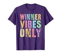 Team Purple Winner Vibes ONLY Motivational Game Day Spirit T-Shirt