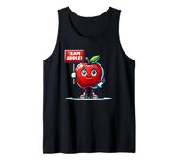 Team Red Apple, Funny Fruit Mascot, Anthropomorphic Orchard Tank Top