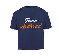 Team Redhead Ginger Statement Short Sleeve Cotton Kids t Shirt, 2-3 Years, Navy