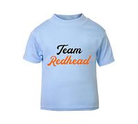 Team Redhead Ginger Statement Short Sleeve Cotton Toddler t Shirt, 1-2 Years, Pastel Blue