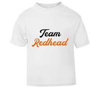 Team Redhead Ginger Statement Short Sleeve Cotton Toddler t Shirt, 1-2 Years, White