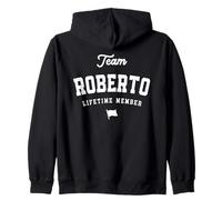 Team Roberto Lifetime Member Funny Name Roberto Zip Hoodie