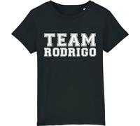 Team Rodrigo - Childrens/Kids 100% Organic Cotton T-Shirt - Black - 12-13 Years