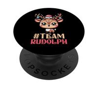 Team Rudolph Cute Reindeer Winter Xmas Christmas PopSockets Adhesive PopGrip