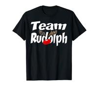 Team Rudolph Funny Christmas Red Nose Deer Lover Gift Design T-Shirt