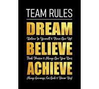 Team Rules - Dream - Believe - Achieve: Motivational Company Gifts for Employees - Coworkers - Office Staff Members | Inspirational Teamwork Gift: 2 (Thank You Gifts for Employees)