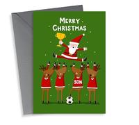 Team Santa. Cute Football Christmas Card For Your Son