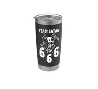 Team Satan 666 Satanic Skull with Snakes Goat Baphomet Stainless Steel Insulated Tumbler