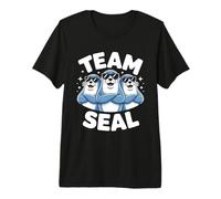 Team Seal Funny Cool Cartoon Design Marine Life Ocean Premium T-Shirt