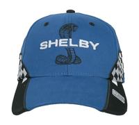 Team Shelby Checkered Royal Hat Baseball Cap | Officially Licensed Shelby® Product | Adjustable, One-Size Fits All | Fabric Strap Hook and Loop Closure | Cotton Twill | Structured and Pre-Curved,