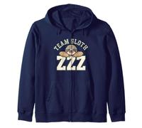 Team Sloth ZZZ Funny Lazy Sleep Lover Cute Animal Zip Hoodie