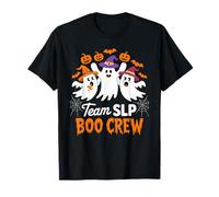 Team SLP Boo Crew Ghost Halloween Outfit Speech Therapists T-Shirt