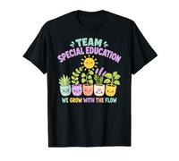 Team Sped Grow with The Flow Cute Special Education Teacher Value Graphic T-Shirt, Men, Black, M