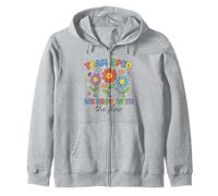 Team SPED We Grow With the Flow Cute Flowers Zip Hoodie