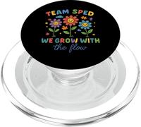 Team SPED We Grow With the Flow Teacher Shirt PopSockets PopGrip for MagSafe
