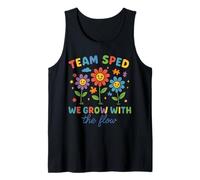 Team SPED We Grow with The Flow Teacher Shirt Tank Top