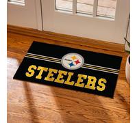 Team Sports America NFL Entrance Doormat | 28 x 16 Inches | Embossed Cross Hatch | Non - Slip Backing | Indoor and Outdoor Home Décor (Pittsburgh Steelers)