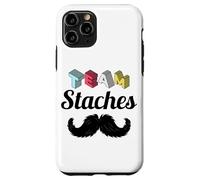 Team Staches Funny Gender Reveal Party Team Boy Baby Blue Case for iPhone 11 Pro
