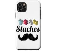 Team Staches Funny Gender Reveal Party Team Boy Baby Blue Case for iPhone 11 Pro Max