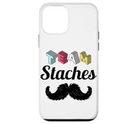 Team Staches Funny Gender Reveal Party Team Boy Baby Blue Case for iPhone 12 mini