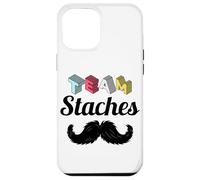 Team Staches Funny Gender Reveal Party Team Boy Baby Blue Case for iPhone 12 Pro Max