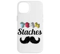 Team Staches Funny Gender Reveal Party Team Boy Baby Blue Case for iPhone 14 Plus