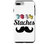 Team Staches Funny Gender Reveal Party Team Boy Baby Blue Case for iPhone 7 Plus/8 Plus