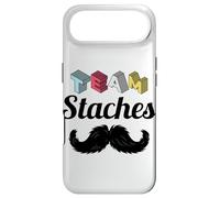 Team Staches Funny Gender Reveal Party Team Boy Baby Blue Case for iPhone Air