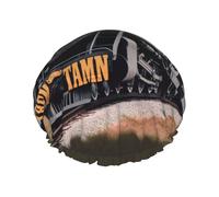 team Train Print Shower Cap for Women Men, Reusable Double-Layer Fabric Bathing Cap Girls Hair Caps, 29 CM