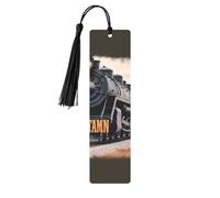 Team Train Printed Metal Bookmarks S - Black Lightweight Aluminium Book Marker for Books, Journals & Gifts, Ideal Book Lovers, Holiday Decor & Crafts