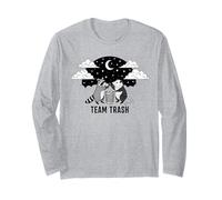 Team Trash Raccoon Possum Moonlight Funny Nocturnal Long Sleeve T-Shirt