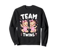 Team Twins Gender Reveal Twin Girls Sweatshirt