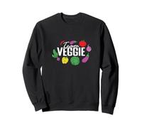 Team Veggie Vegetarian Vegan Vegetable Crew Sweatshirt