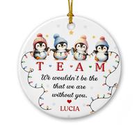 Team We Wouldn'T Be The That We Are Without You Christmas Tree Hanging Ornament Double Sided Christmas Decorations Funny Xmas Hanging Ornament For Holiday Home Decor Office