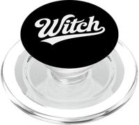 Team Witch Retro Script for Halloween or Everyday Magic PopSockets PopGrip for MagSafe