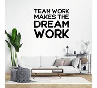 Team Work Makes The Dream Work Wall Stickers Motivational Saying Wall Decal Removable DIY Wall Art Decor Decals Murals for Home Room Walls Decoration 18 Inch