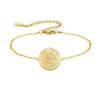 TEAMER Adjustable Saint Raphael Bracelet Amulet Religious Jewelry For Women, One Size, Stainless Steel, stainless steel