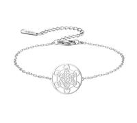 TEAMER Archangel Metatron Cube Bracelet Stainless Steel Adjustable Metatron Cube Bracelet Vintage Amulet Wicca Jewelry For Women, One Size, Stainless Steel, stainless steel