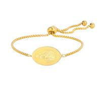 TEAMER Beautiful Virgin Mary Bracelet Religious Rosary Pendant Prayer Bracelet Faith Protection Jewelry For Women Men (Gold)