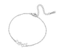 TEAMER Dopamine and Serotonin Molecule Bracelet Happiness and Love jewelry For Scientist Chemist Teacher (Silver)