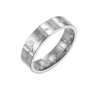 TEAMER Islamic Arabic Engraved Ring Allah Bless & Protect You Amulet Ring, Stainless Steel, No Gemstone