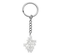 TEAMER Remember Jerusalem Keychain Prayer Biblical Hebrew Verse Pendant Judaica Messianic Key Accessories For Women Men, Silver, 19*27mm